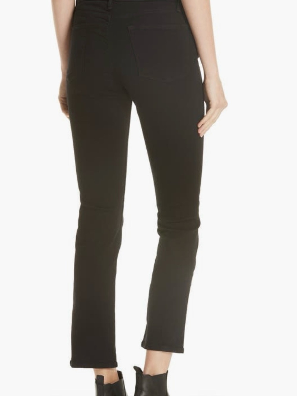FRAME Le High Straight High Rise Jeans Film Noir Black Size 30 - Picture 3 of 5